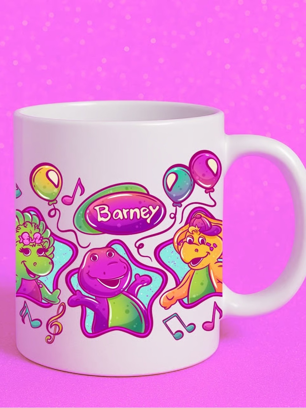 barney nostalgic ceramic mug